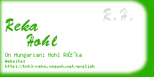 reka hohl business card